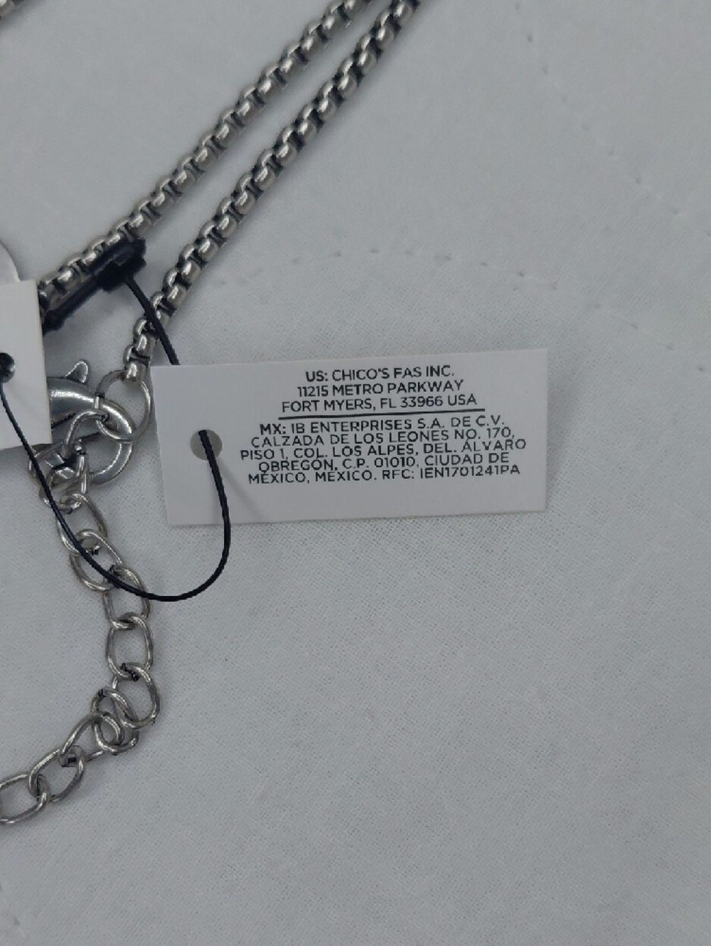 Chico's Silver-Tone Key Pendant Long Necklace - Silver - Picture 5 of 6